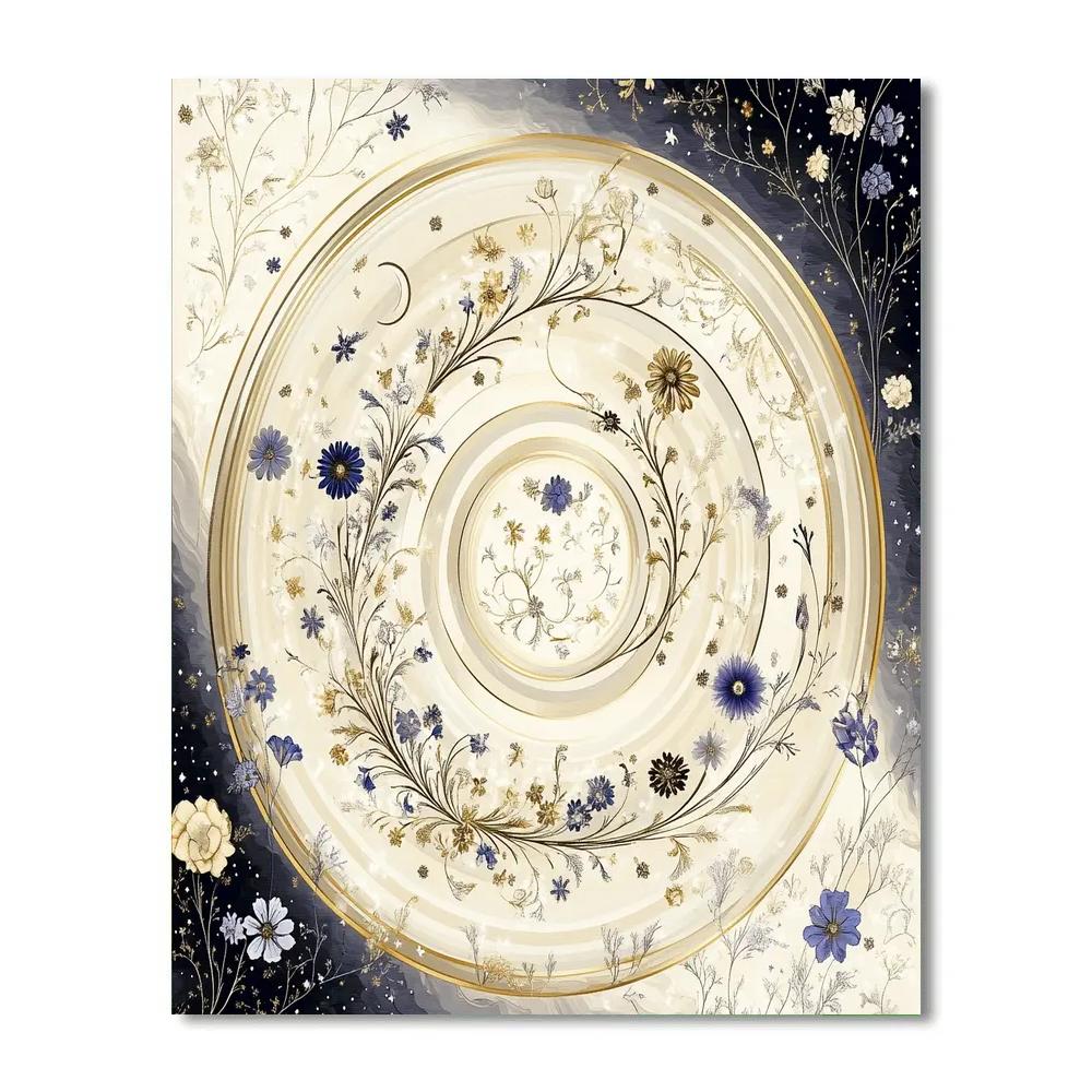 Alphonse Mucha Inspired Lunar Garden DIY paint by numbers