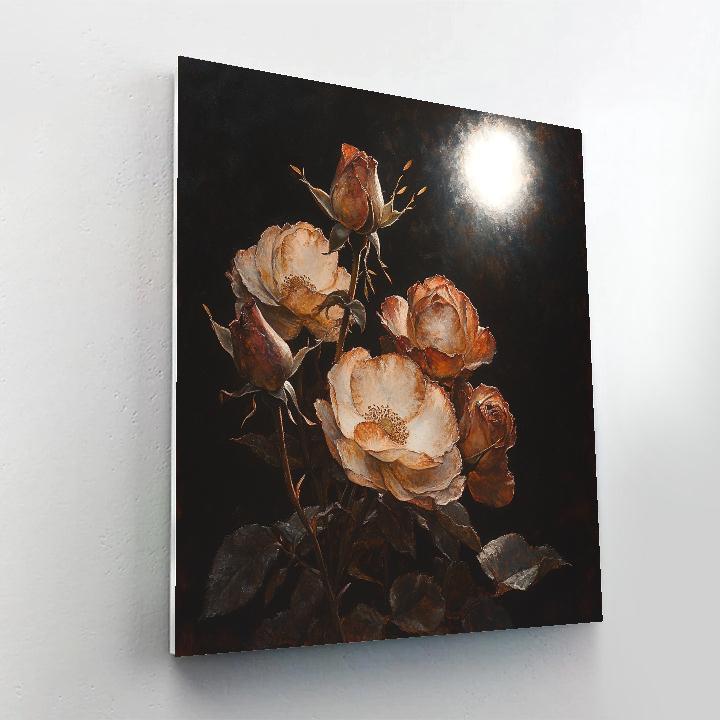 Caravaggio Inspired Withering Rose Study Numbered painting kits