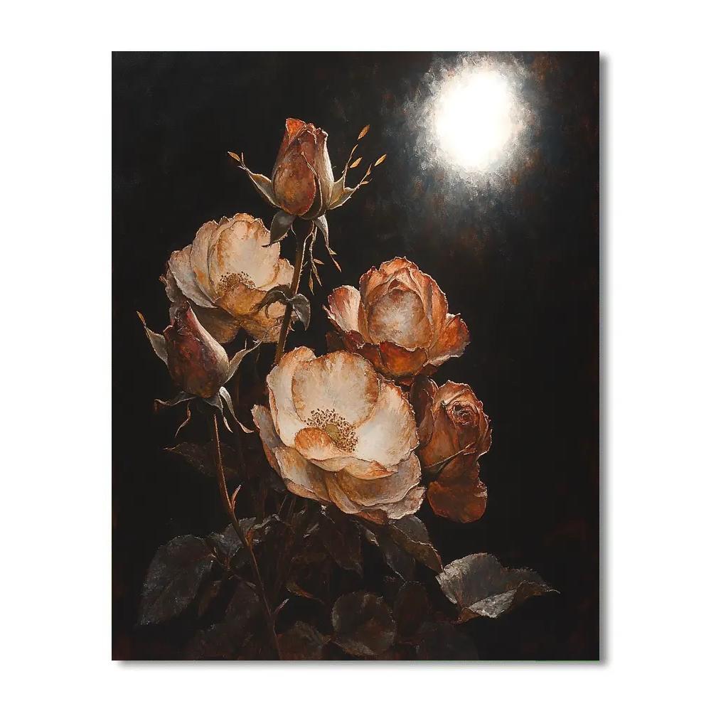 Caravaggio Inspired Withering Rose Study Numbered painting kits