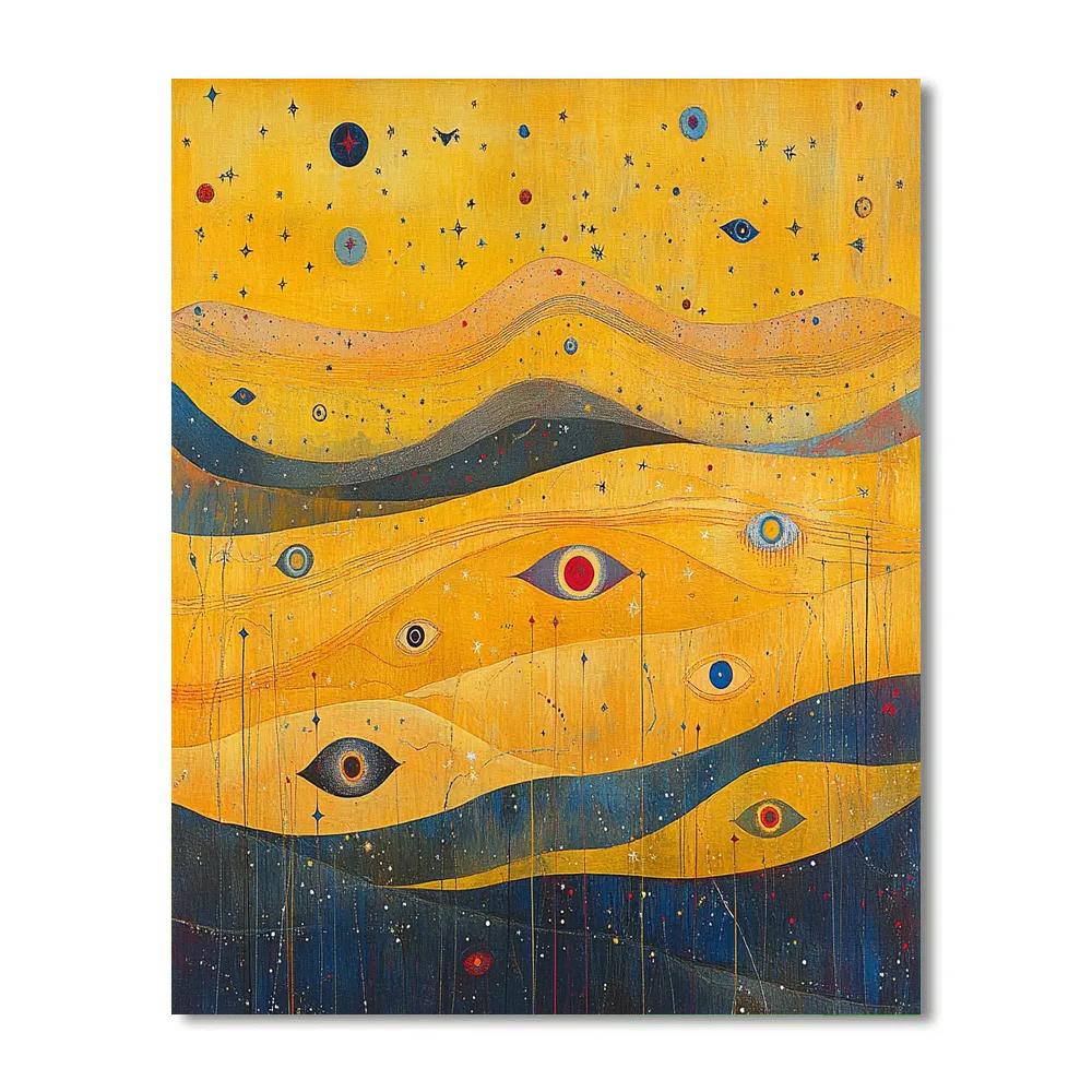 Joan Miró Inspired Starfield Serenade Numbered painting kits