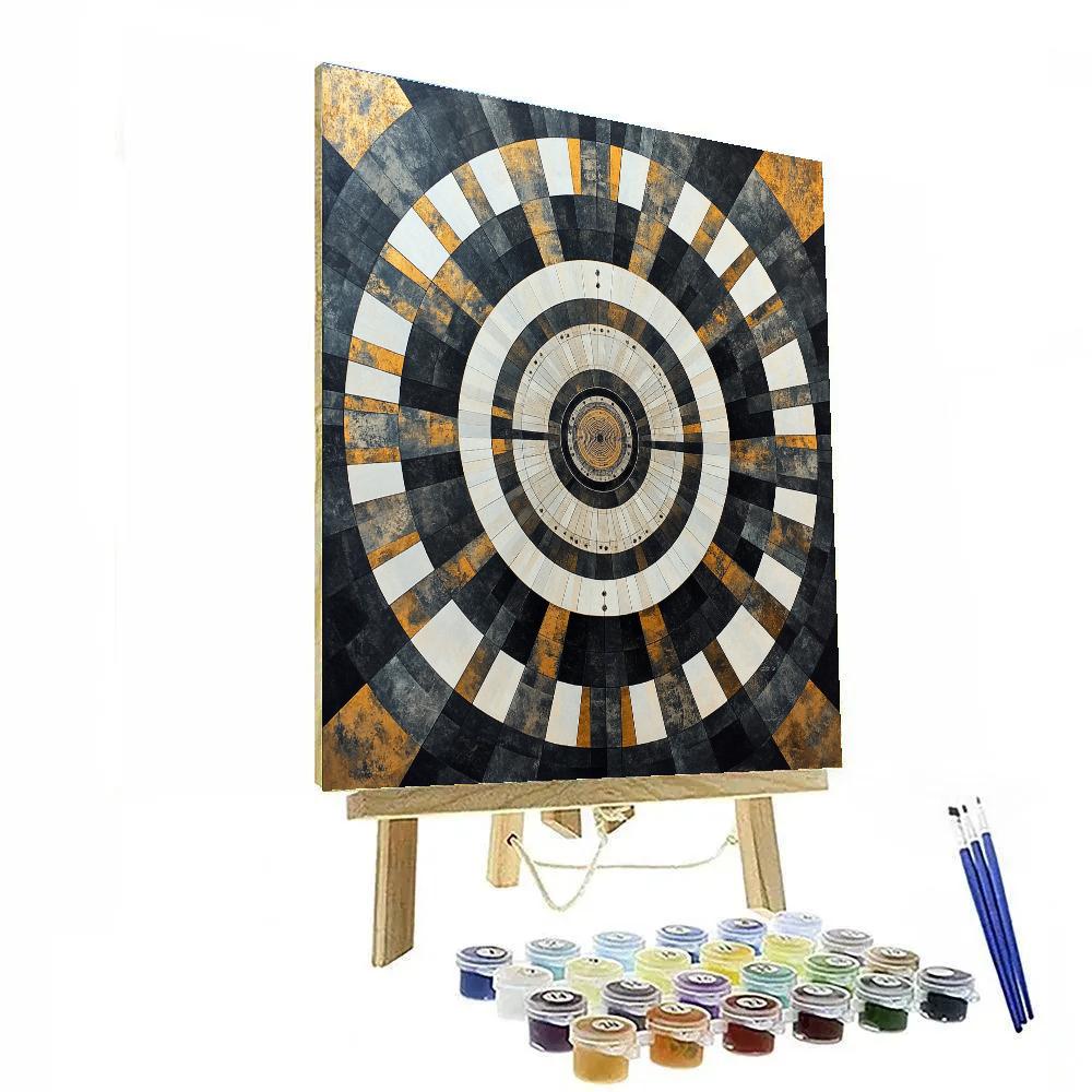 M.C. Escher Inspired Celestial Tessellation Clockwork paint by numbers