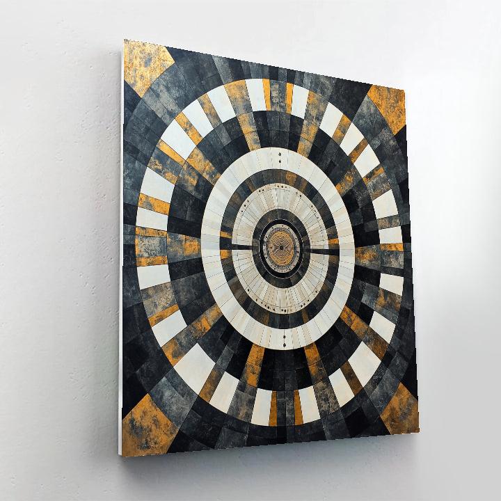 M.C. Escher Inspired Celestial Tessellation Clockwork paint by numbers