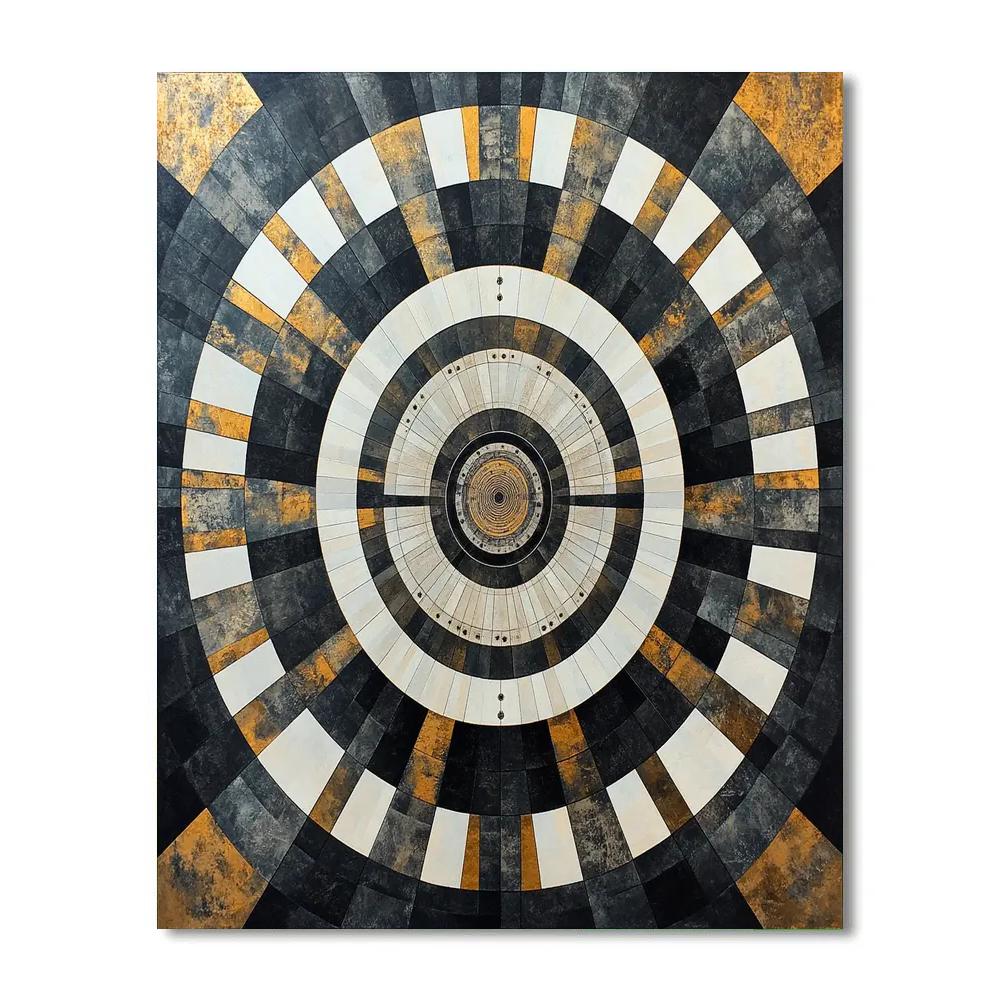 M.C. Escher Inspired Celestial Tessellation Clockwork paint by numbers