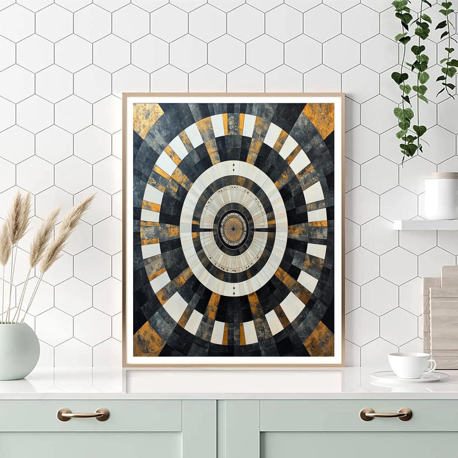 M.C. Escher Inspired Celestial Tessellation Clockwork paint by numbers