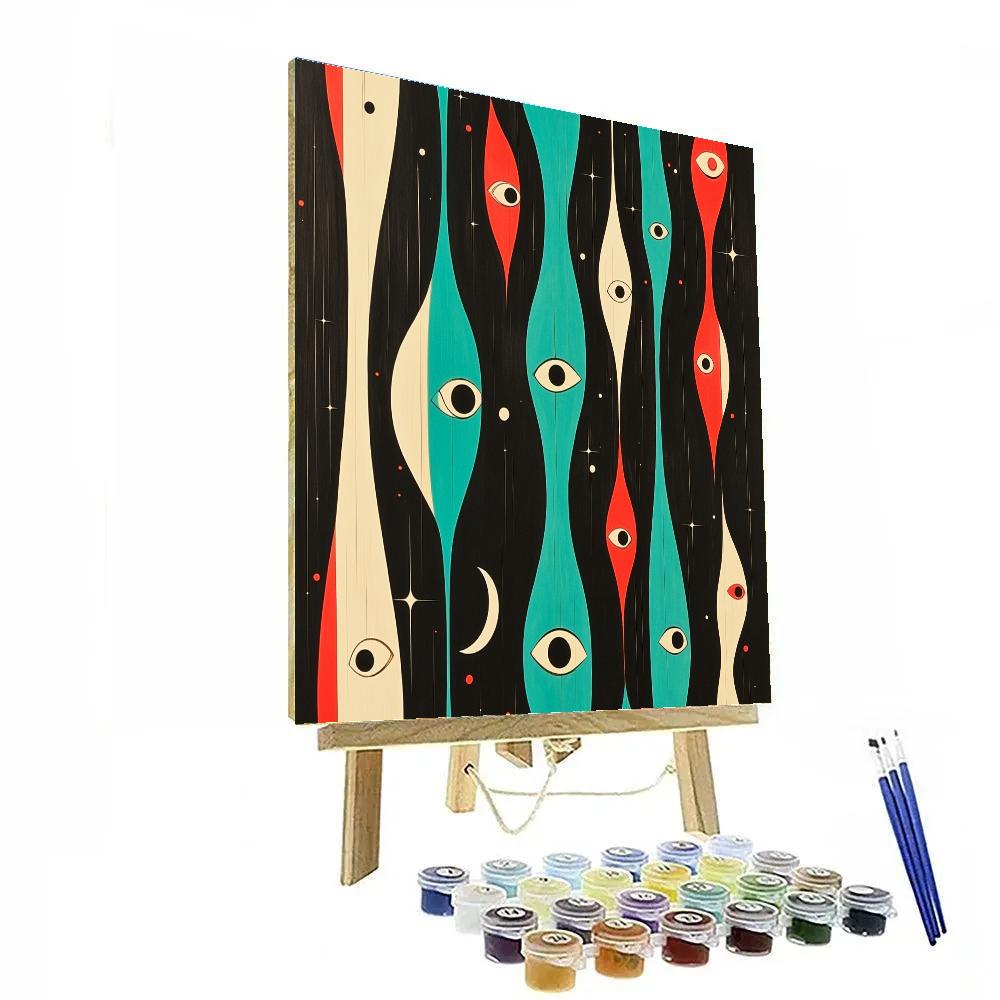 Joan Miró Inspired Midnight Menagerie Paint by numbers kits