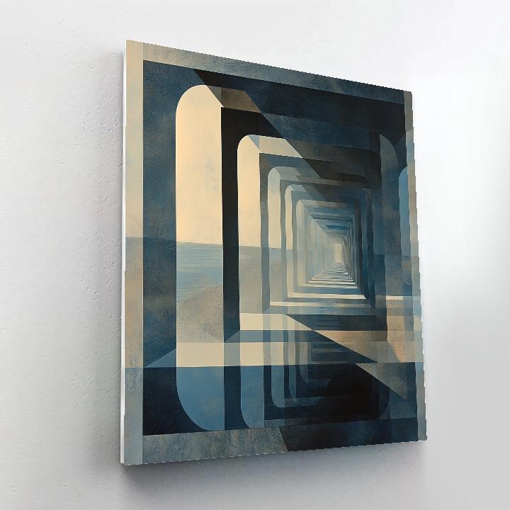 M.C. Escher Inspired Mirror Maze Of Light And Shadow painting number kit