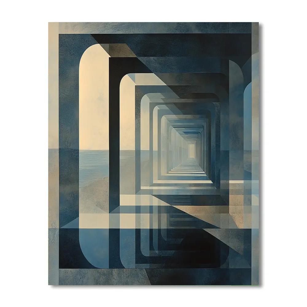 M.C. Escher Inspired Mirror Maze Of Light And Shadow painting number kit