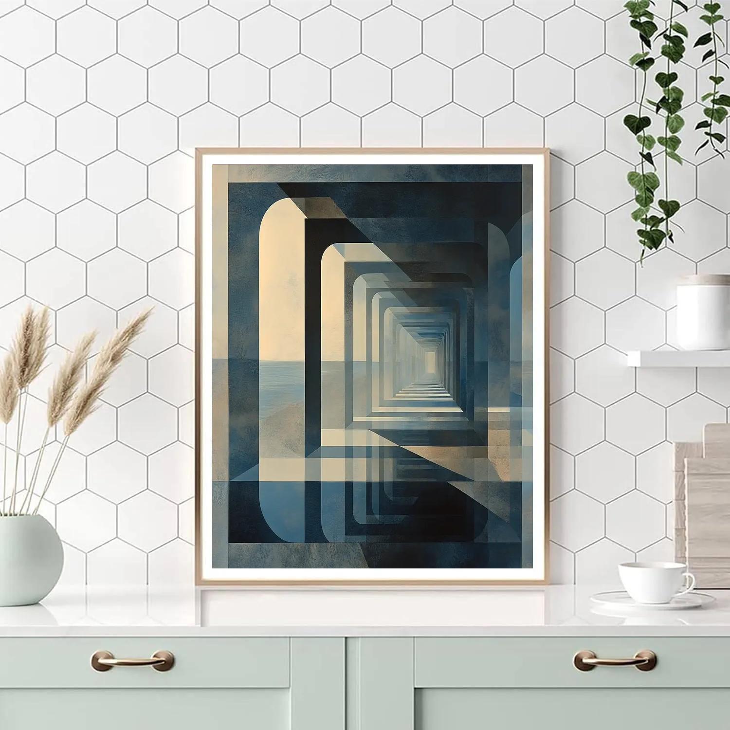 M.C. Escher Inspired Mirror Maze Of Light And Shadow painting number kit