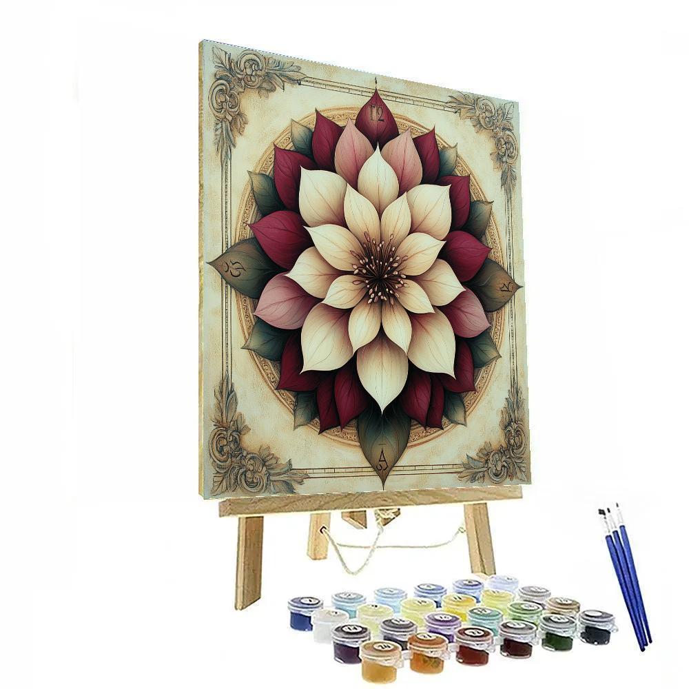 Alphonse Mucha Inspired Time Bloom paint by number