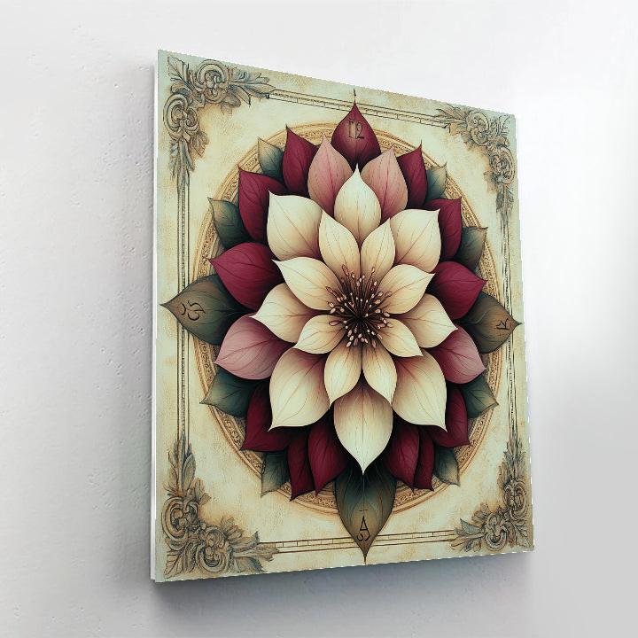 Alphonse Mucha Inspired Time Bloom paint by number