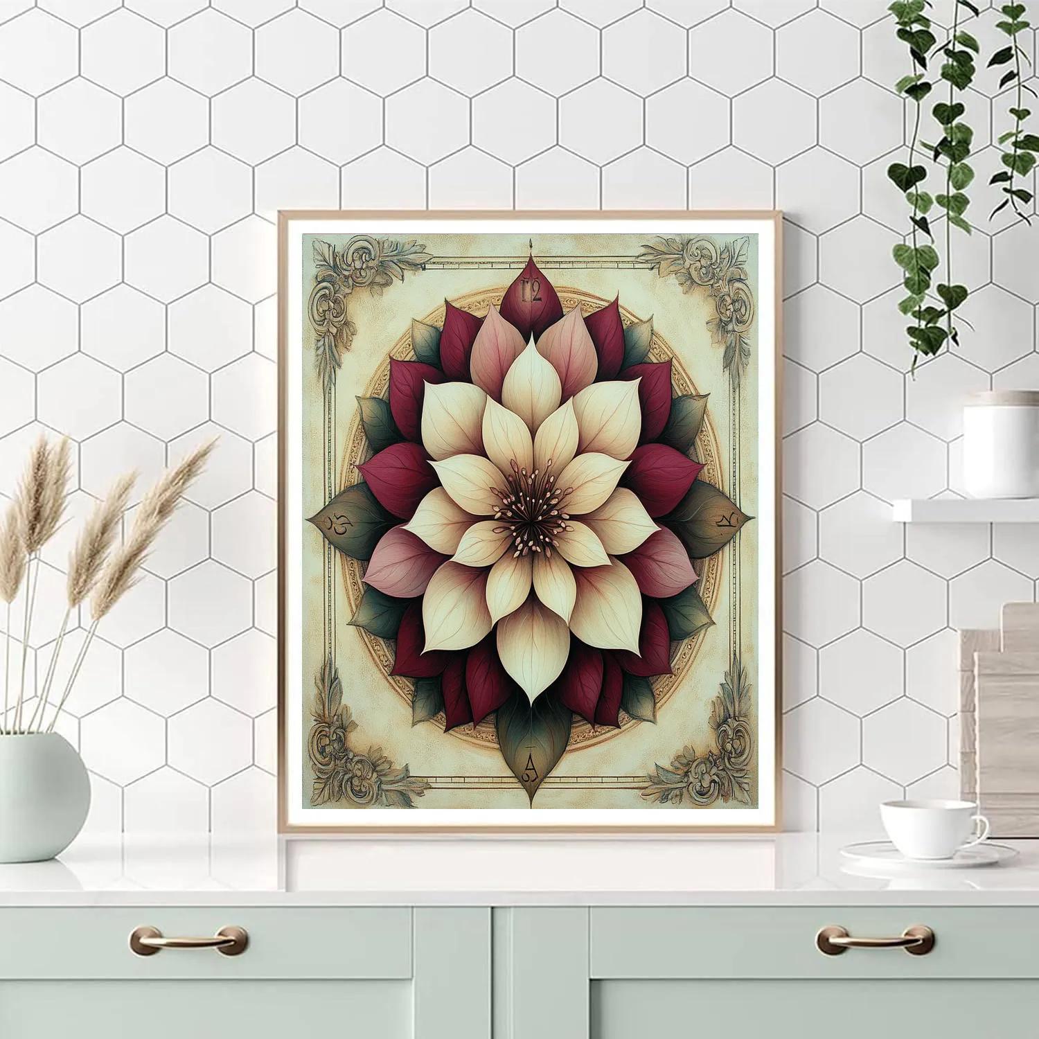 Alphonse Mucha Inspired Time Bloom paint by number