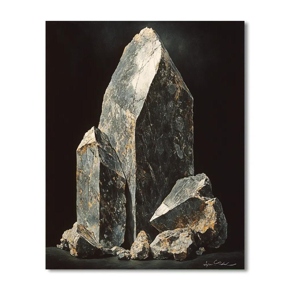 Caravaggio Inspired Thunderstorm Granite Paint by numbers kits