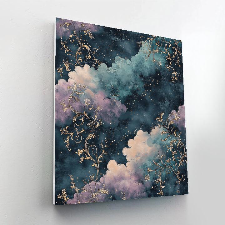 Alphonse Mucha Inspired Nebula Tapestry DIY paint by numbers