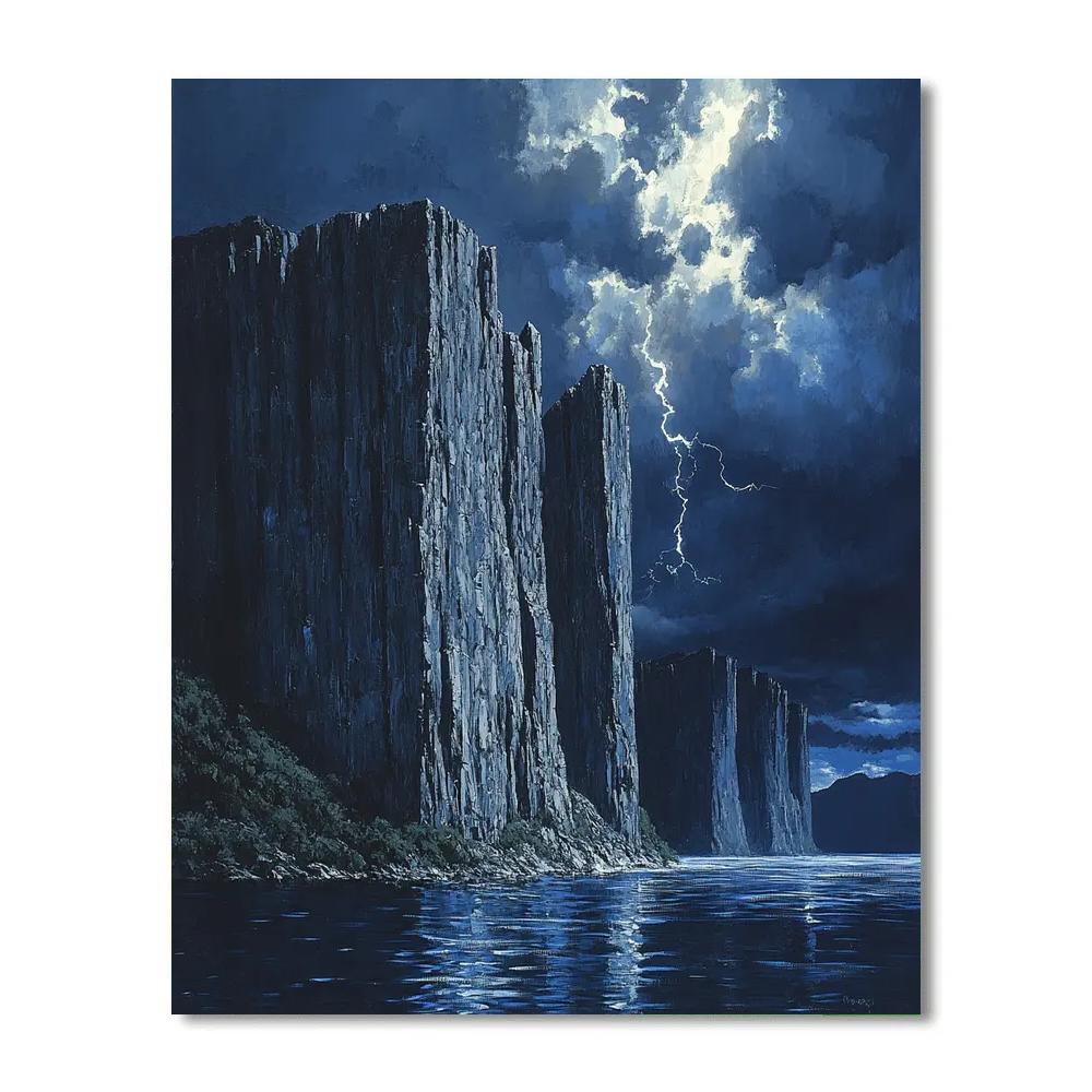 Michelangelo Inspired Tempest Fjord DIY paint by numbers