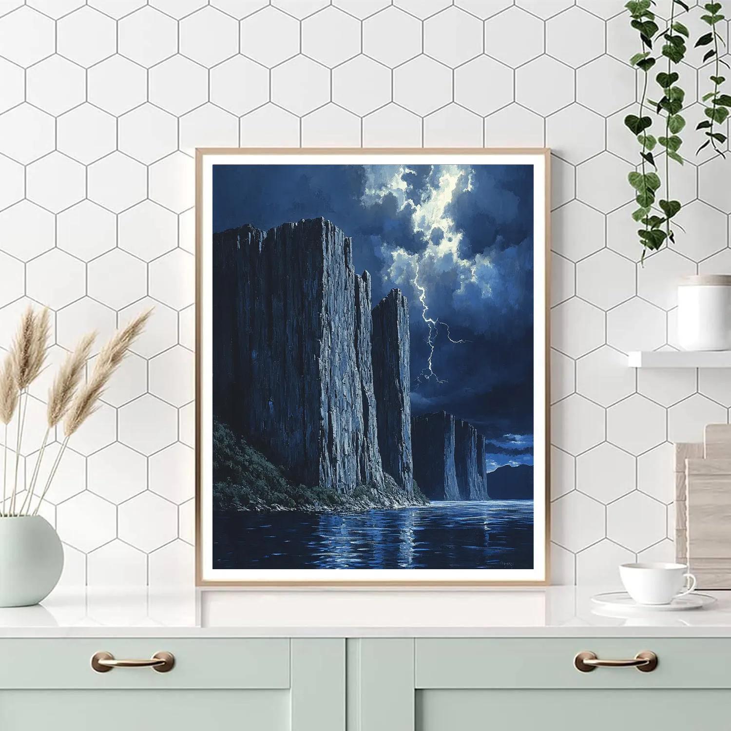 Michelangelo Inspired Tempest Fjord DIY paint by numbers