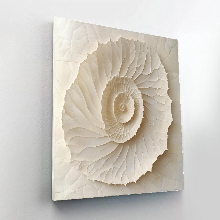 Michelangelo Inspired Fossilized Leaf Spiral Paint by numbers art