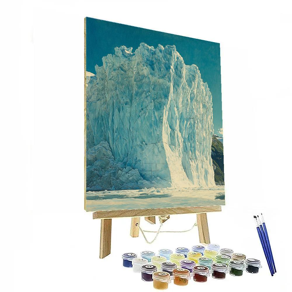 Michelangelo Inspired Celestial Glacier Number painting