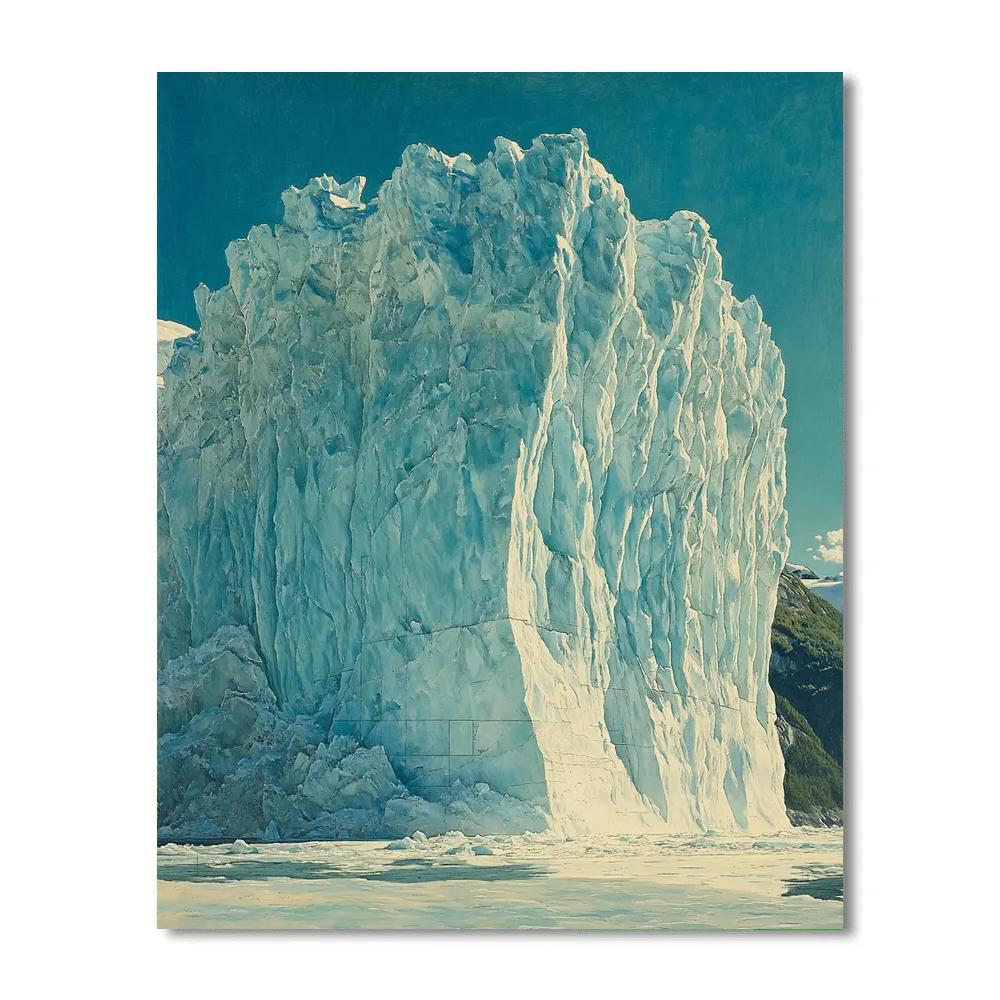 Michelangelo Inspired Celestial Glacier Number painting