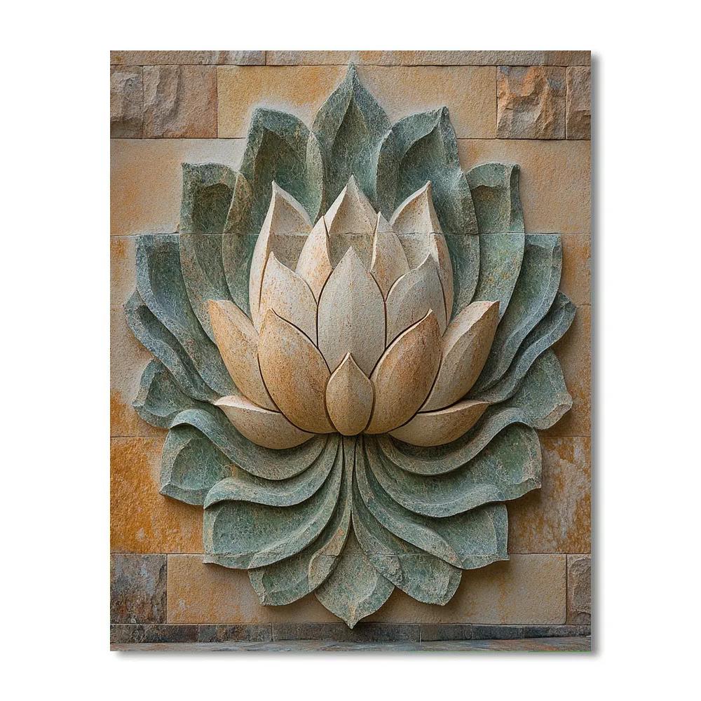 Michelangelo Inspired Lotus Petrification Numbered painting kits