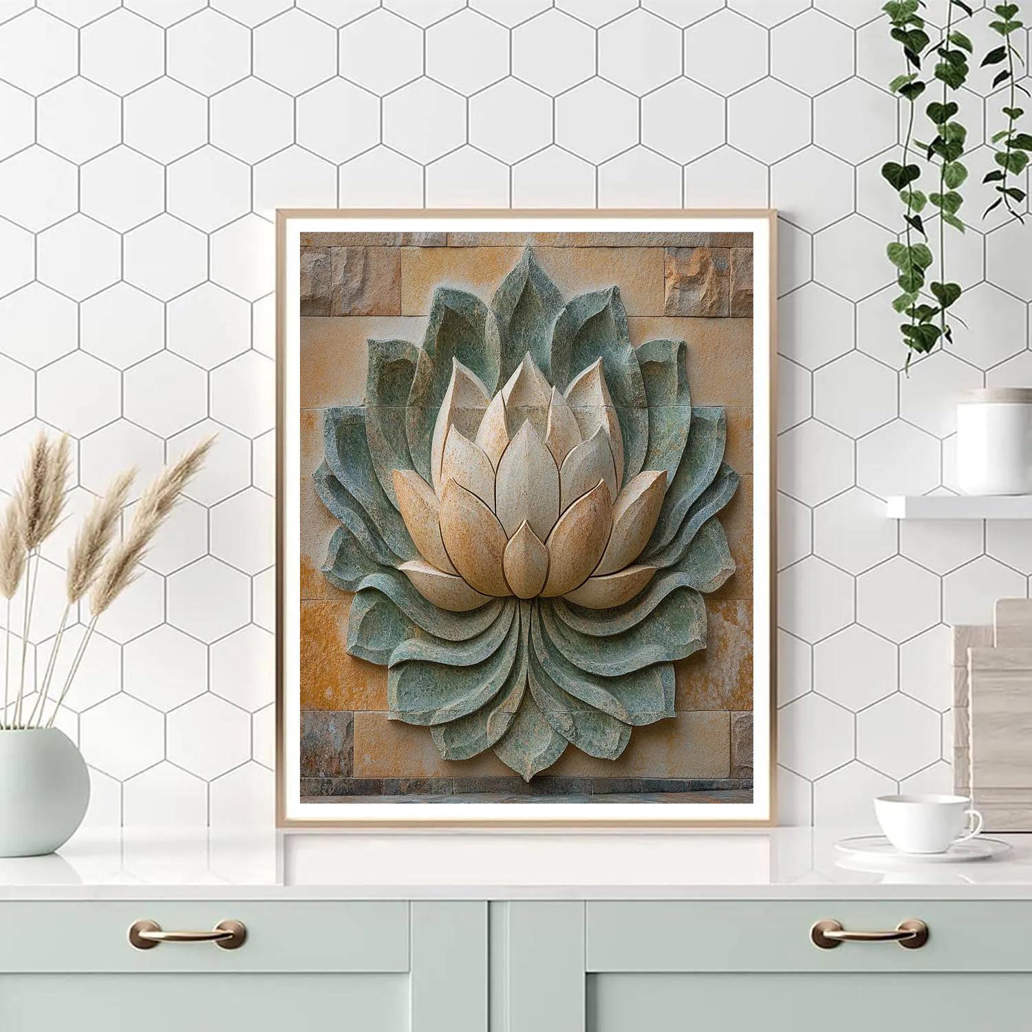 Michelangelo Inspired Lotus Petrification Numbered painting kits