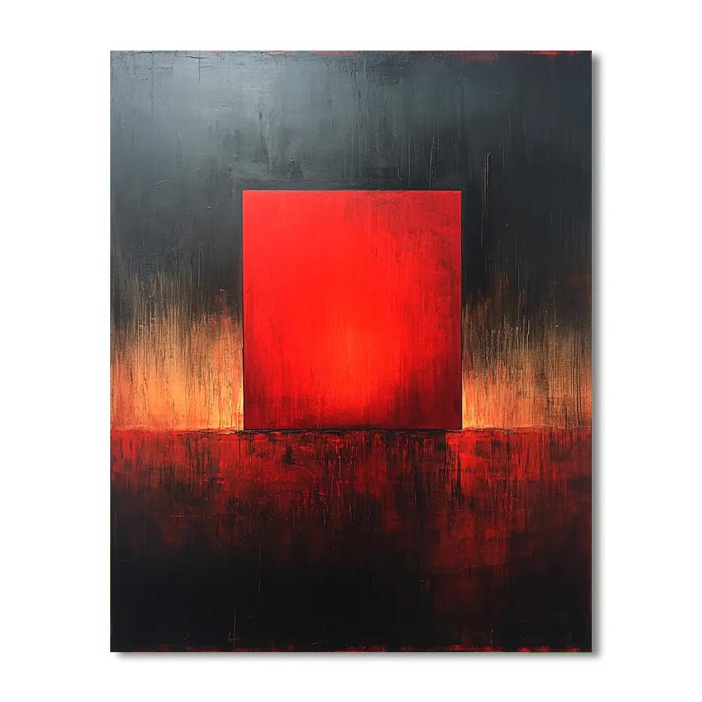 Mark Rothko Inspired Ember Silence painting number kit