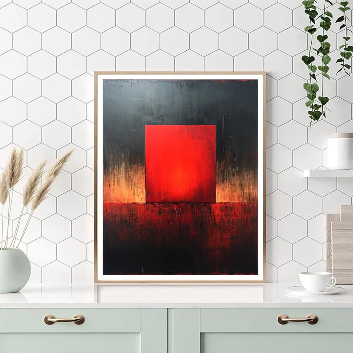 Mark Rothko Inspired Ember Silence painting number kit