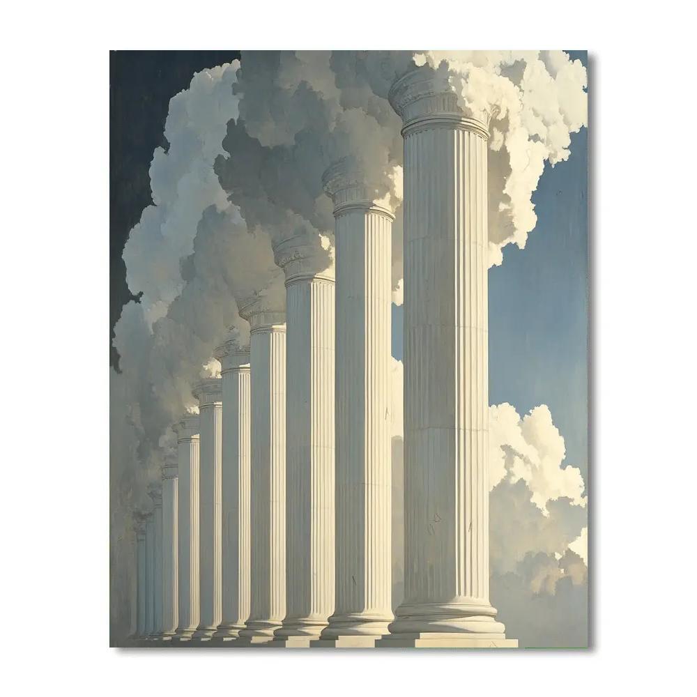 Michelangelo Inspired Stratus Pillars paint by number