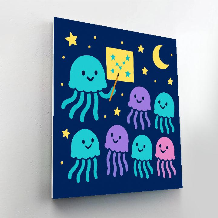 Cosmic Jellyfish School paint by numbers