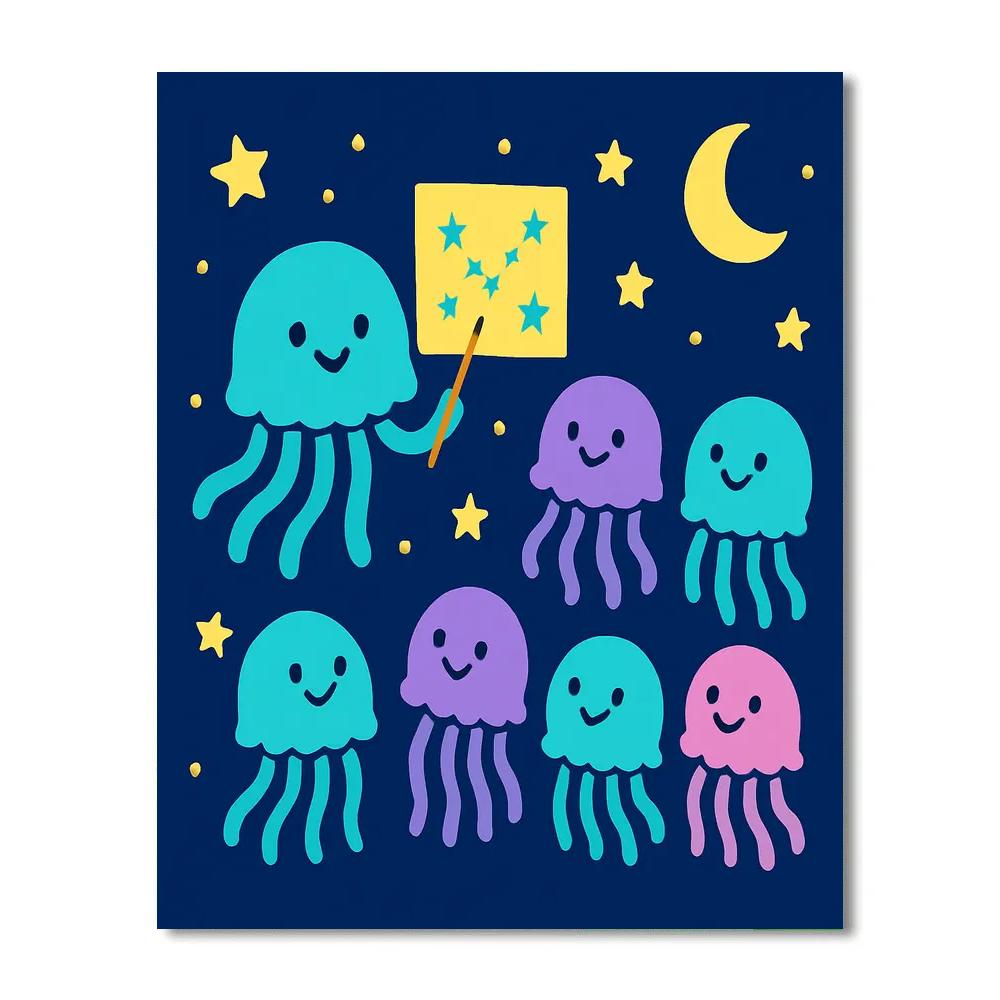 Cosmic Jellyfish School paint by numbers