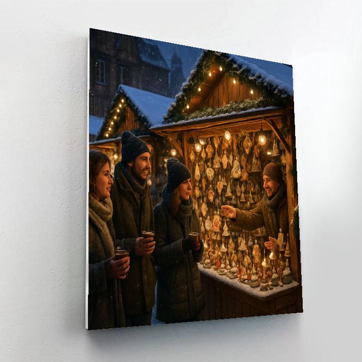 Christmas Market Strasbourg Evening paint by numbers