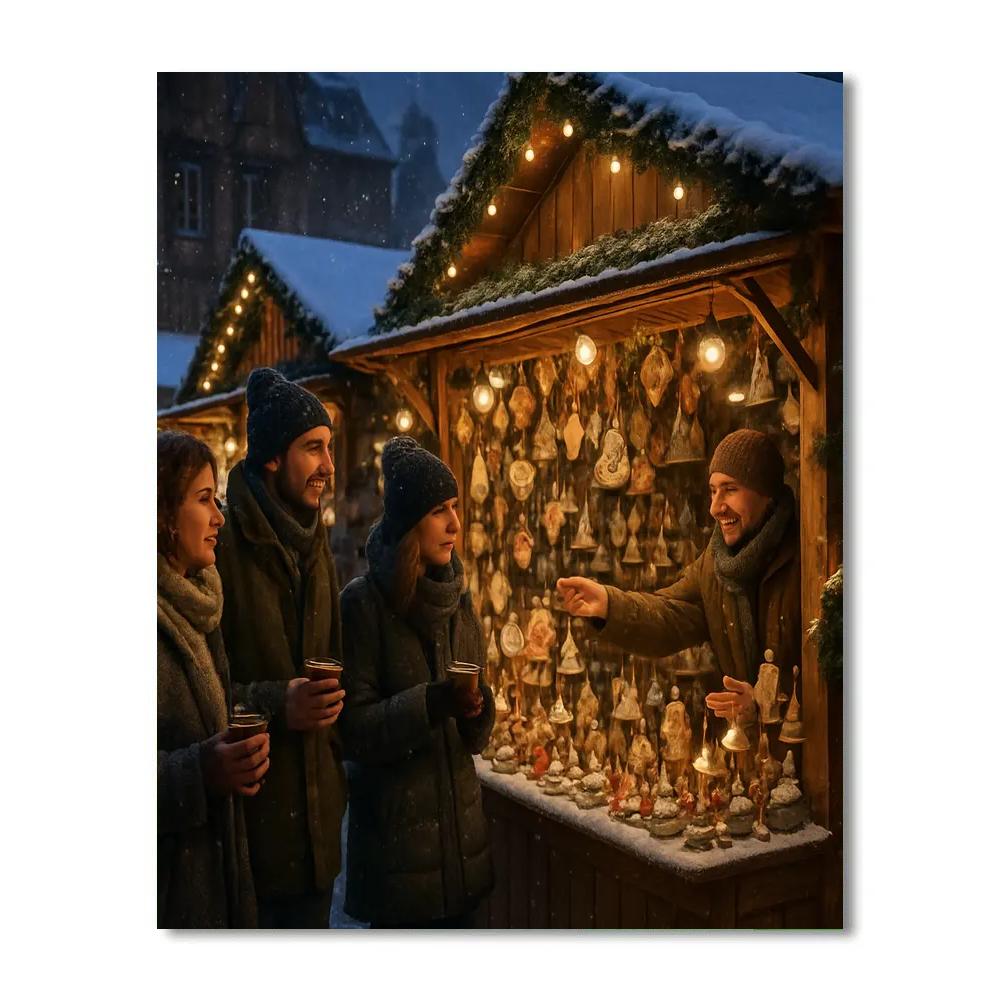 Christmas Market Strasbourg Evening paint by numbers
