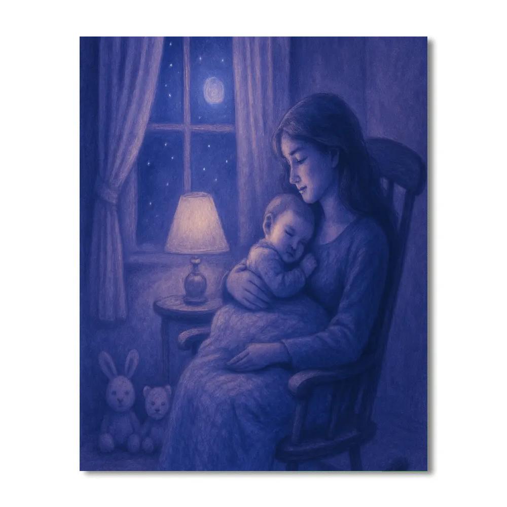 Midnight Lullaby Window paint by numbers