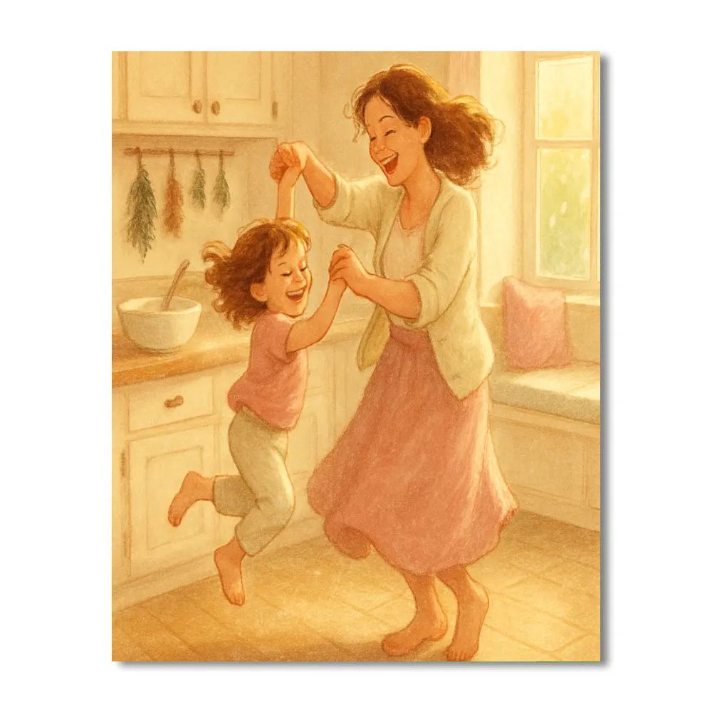 Kitchen Dance And Flour painting number kit