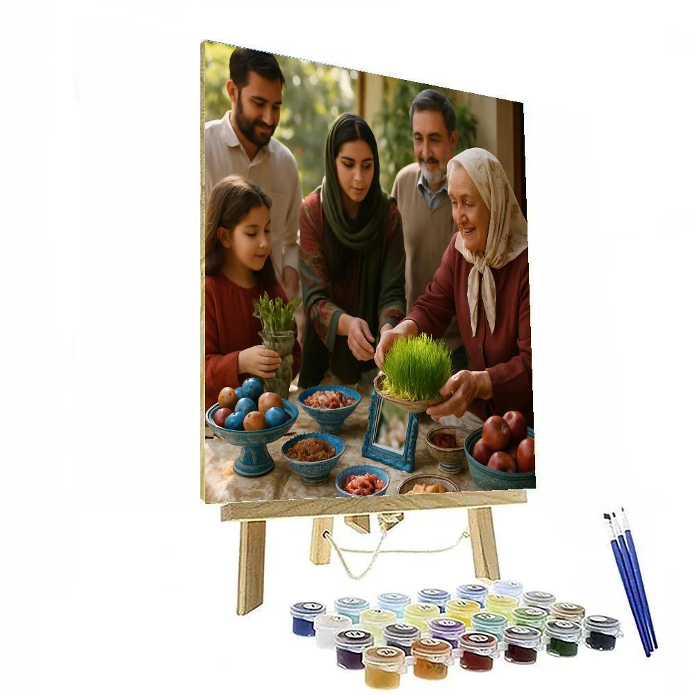 Nowruz Haft Seen Family Gathering Paint by numbers art