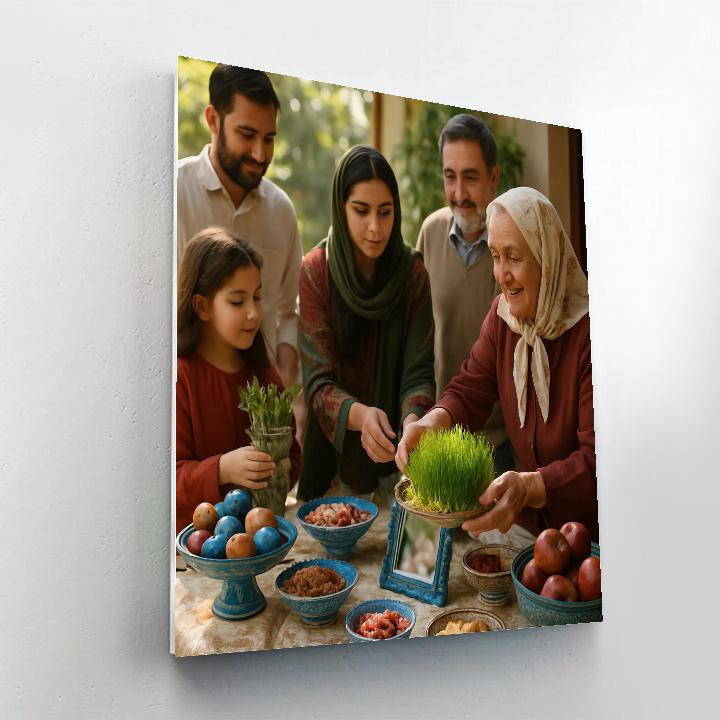 Nowruz Haft Seen Family Gathering Paint by numbers art