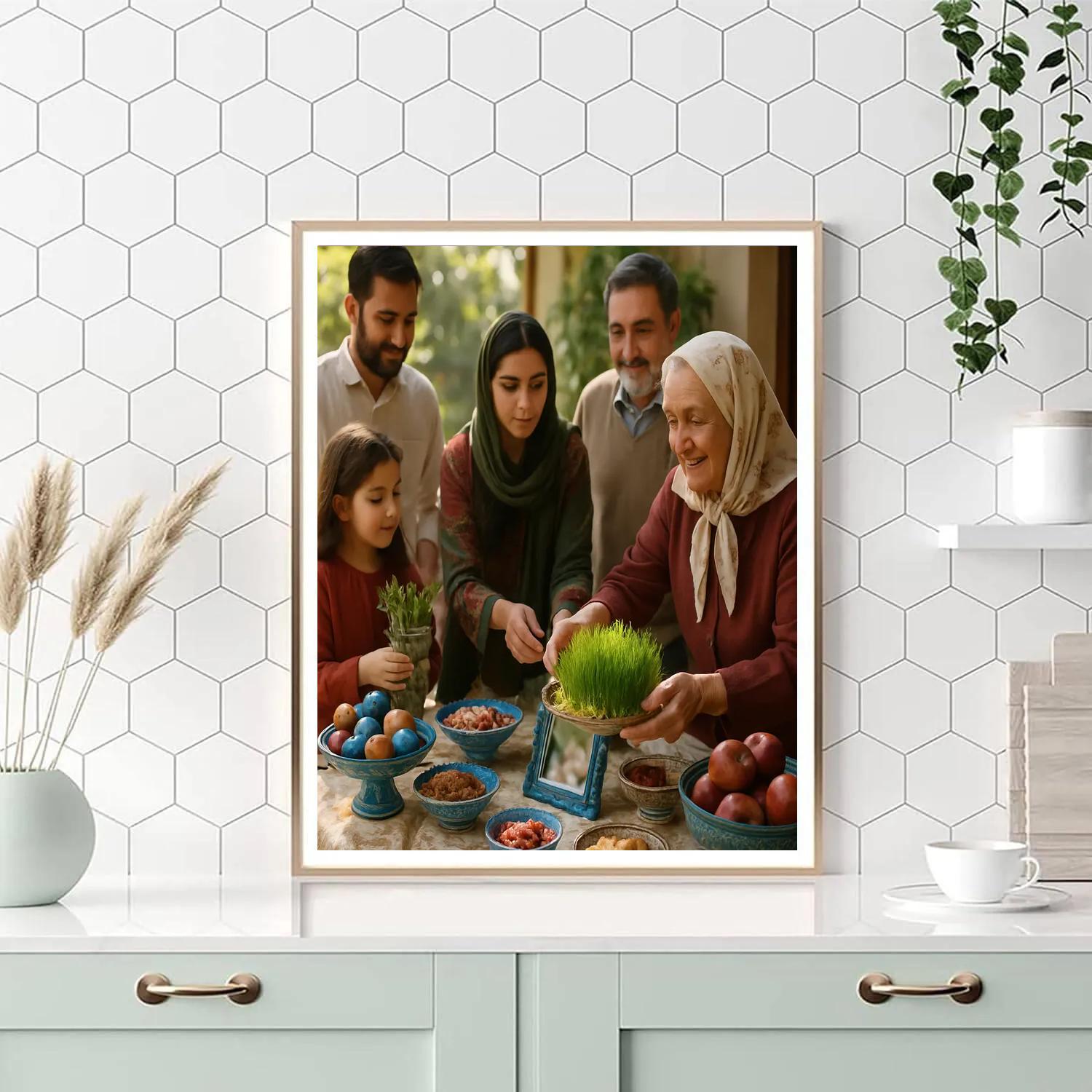 Nowruz Haft Seen Family Gathering Paint by numbers art