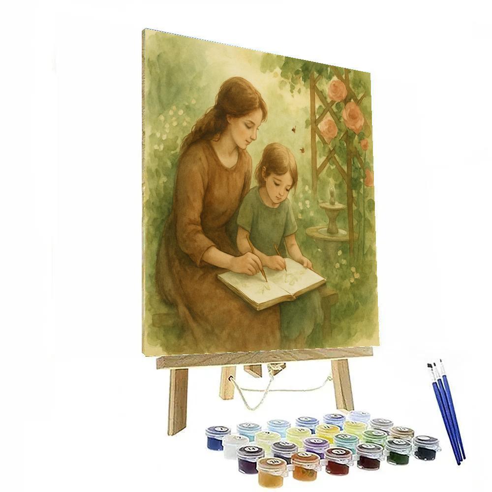 Garden Sketching Together DIY paint by numbers