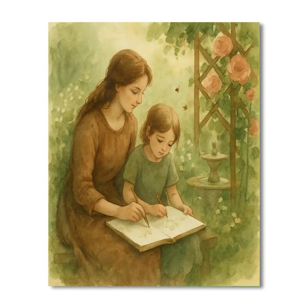 Garden Sketching Together DIY paint by numbers