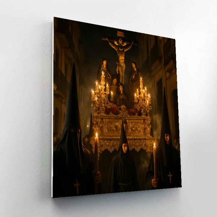 Easter Procession Seville Night painting number kit