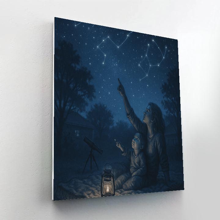 Stargazing On The Blanket paint by number