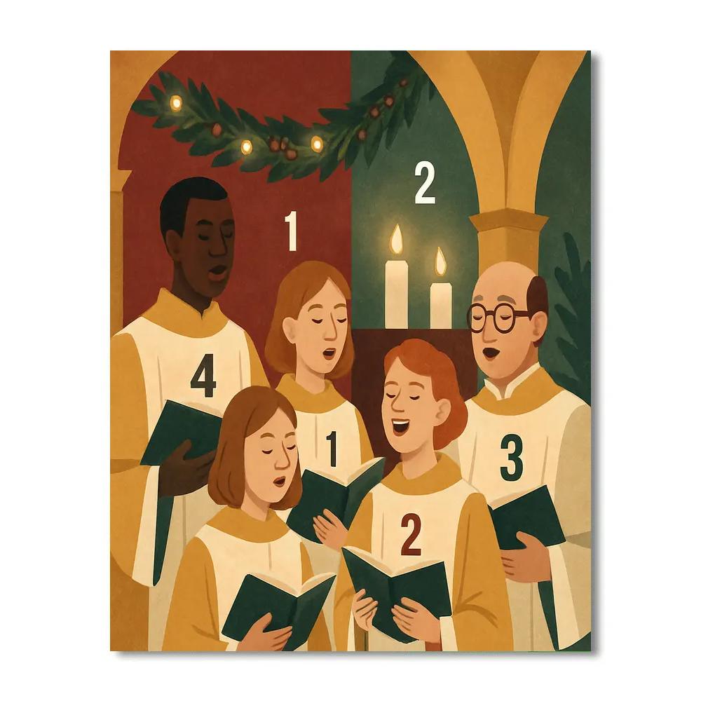 Midwinter Choir Loft paint by color