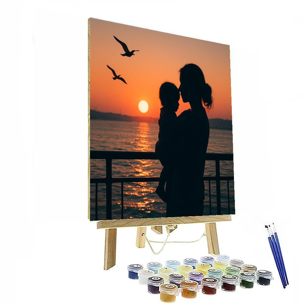 Sunset Ferry Crossing Paint by numbers art