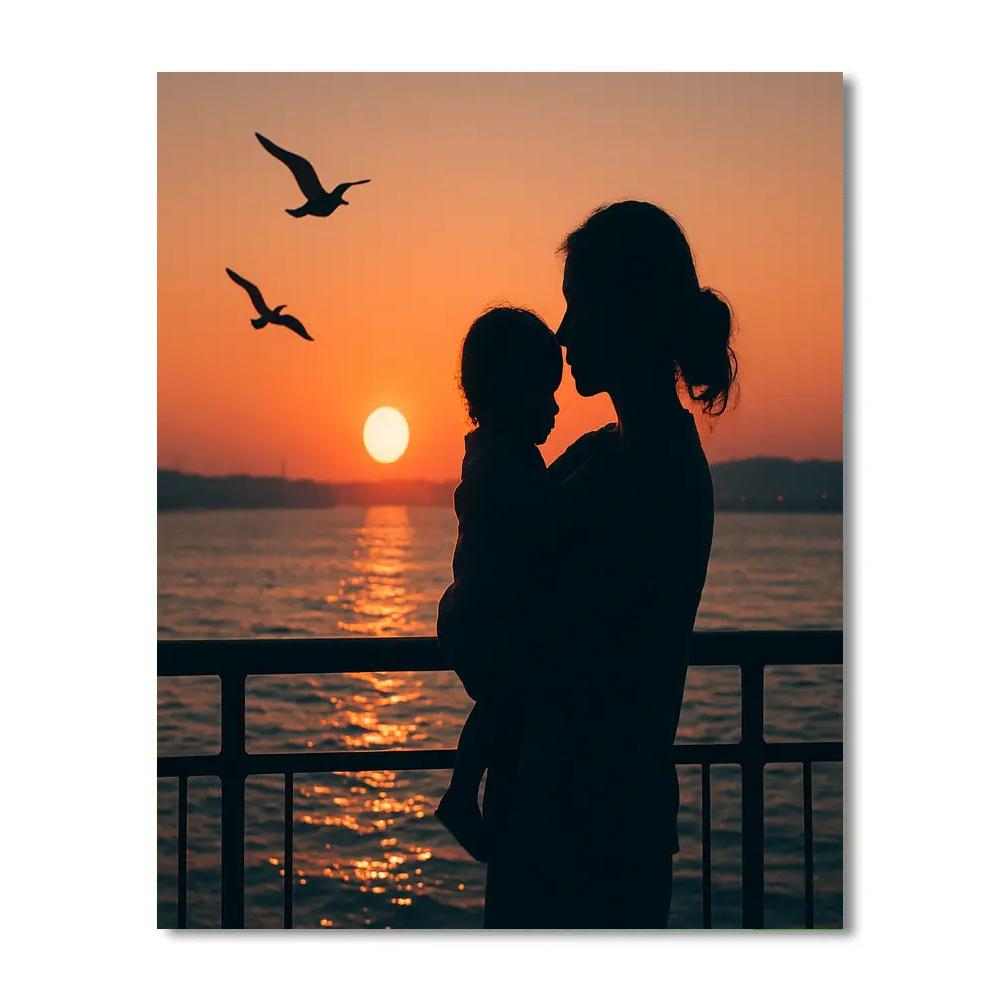 Sunset Ferry Crossing Paint by numbers art