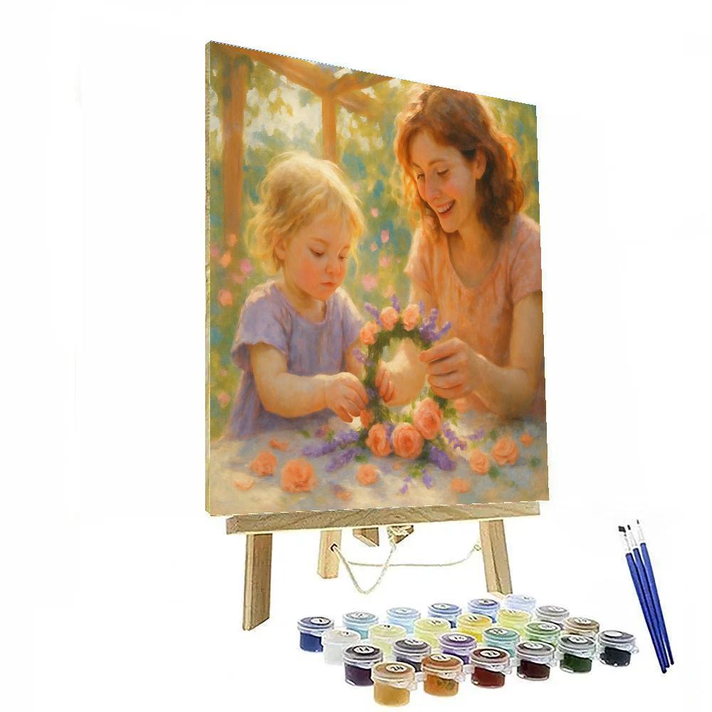 Sunlit Flower Crown Making paint by number