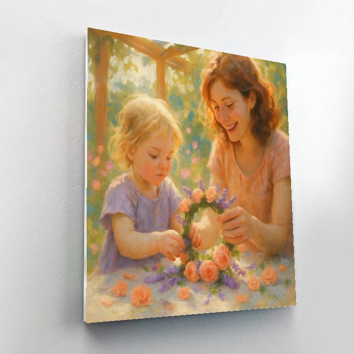 Sunlit Flower Crown Making paint by number