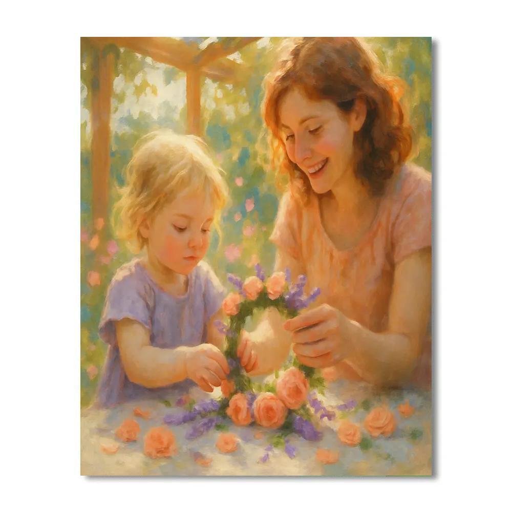 Sunlit Flower Crown Making paint by number