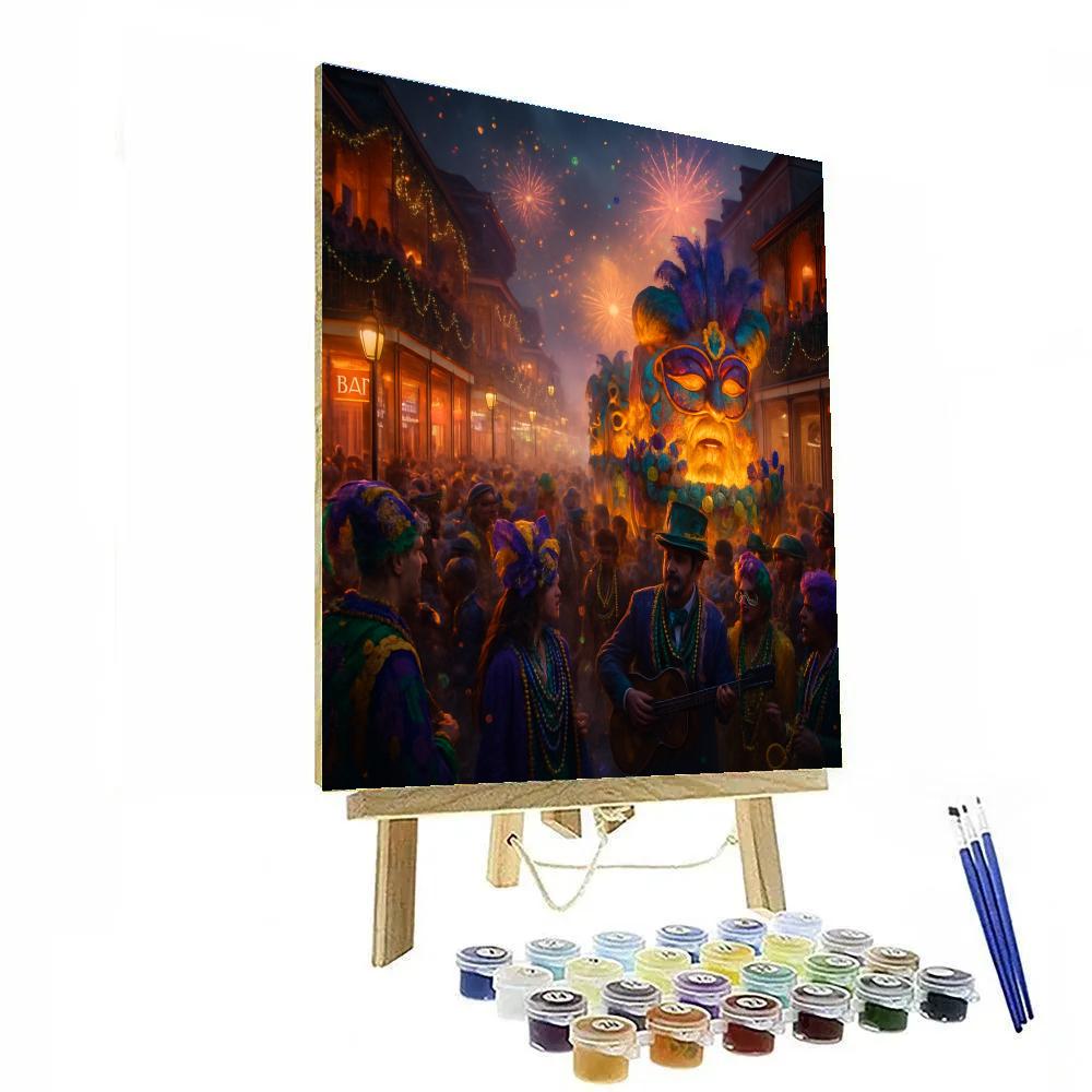 Mardi Gras New Orleans Street Scene Paint by numbers art