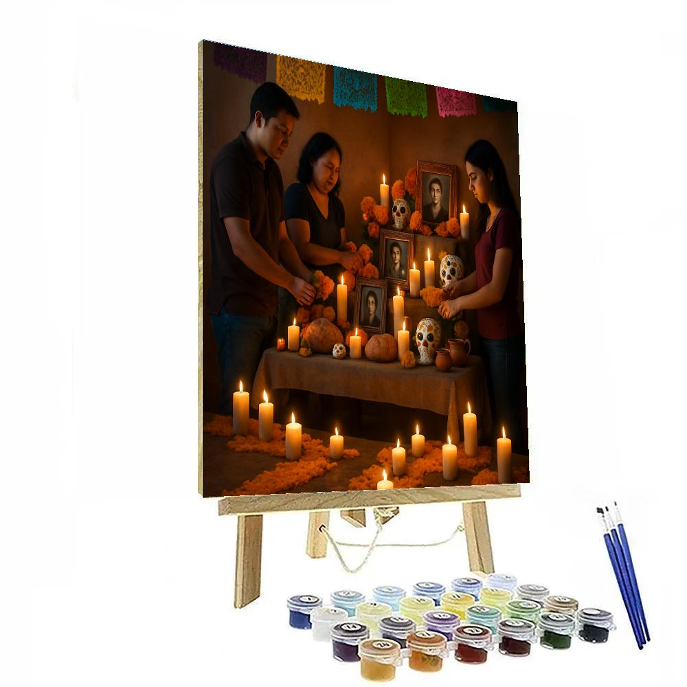 Día De Muertos Family Ofrenda Ceremony DIY paint by numbers