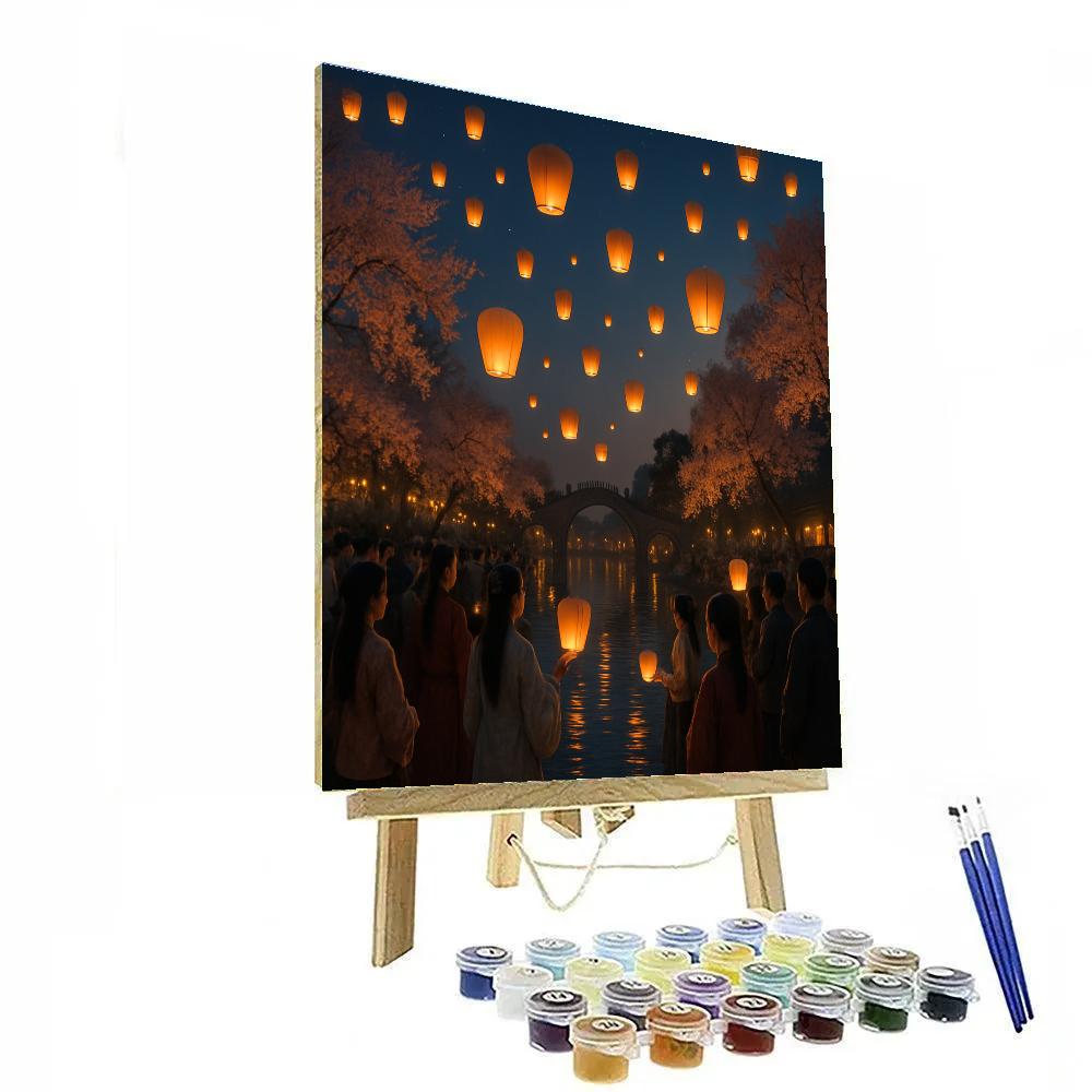 Chinese Lantern Festival By Riverside Paint by numbers art