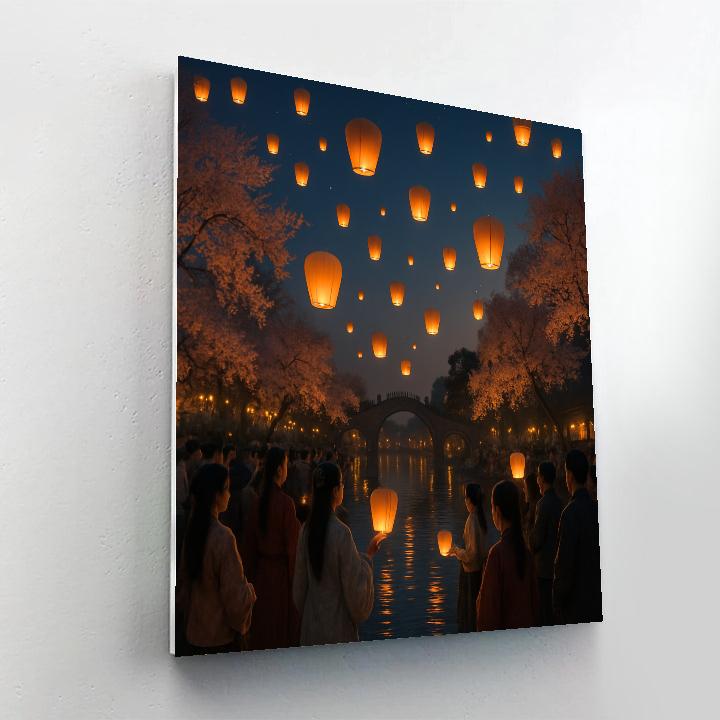 Chinese Lantern Festival By Riverside Paint by numbers art